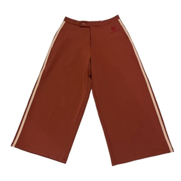 Sergio Tacchini ElevenParis Cropped Designer Wide Leg Pants Size XS Fitness - Picture 1 of 11